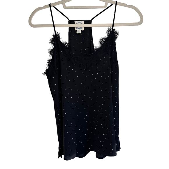 Anthropology Blue Rain black white polka dot cami size small - Picture 2 of 6